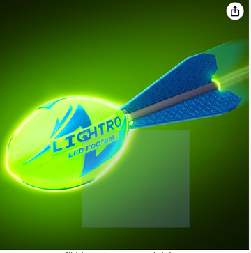 LIGHTRO - Foam Glow in The Dark Football - Super Bright - Smart LEDs - Batteries Included - Football Game for Kids 8 9 10 11 12 - A Perfect Birthday and Summer Gift